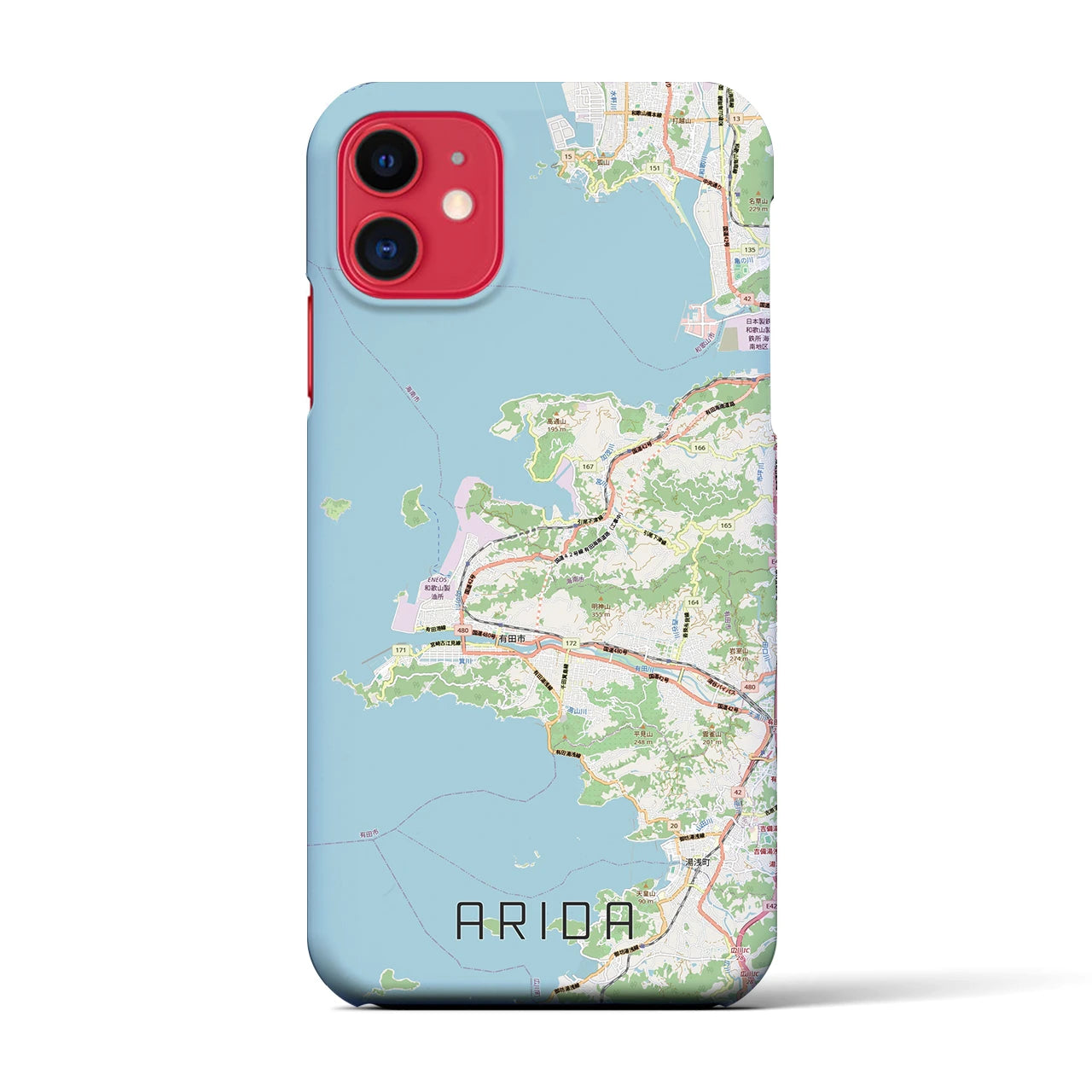 【有田（和歌山県）】地図柄iPhoneケース（バックカバータイプ）