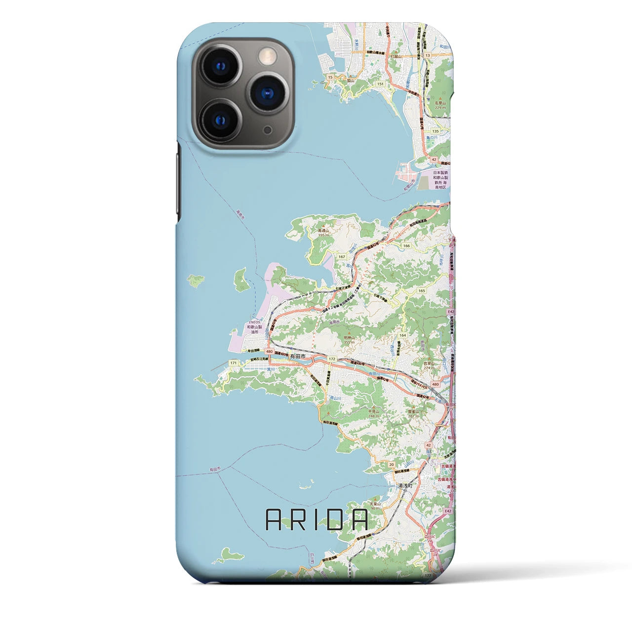 【有田（和歌山県）】地図柄iPhoneケース（バックカバータイプ）