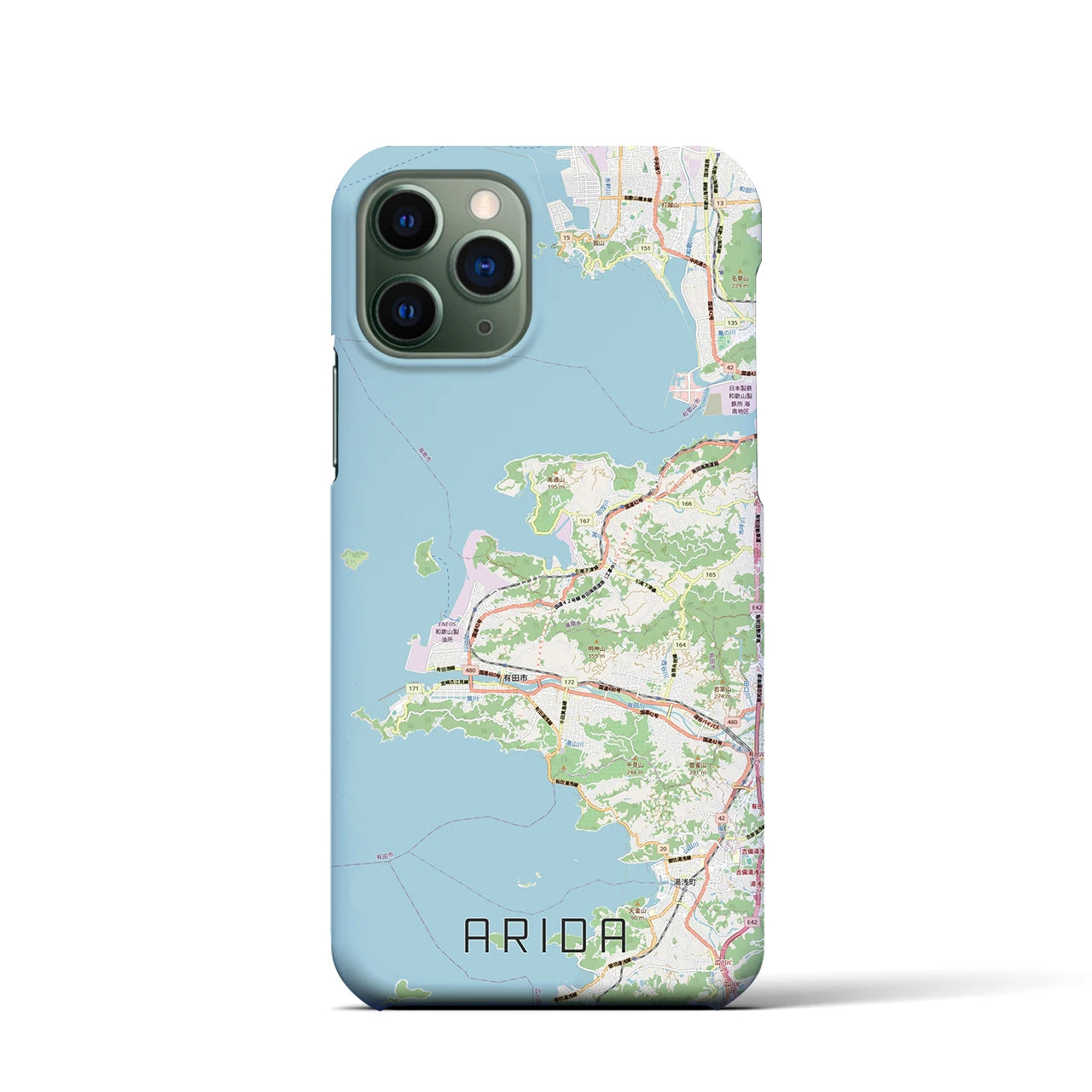 【有田（和歌山県）】地図柄iPhoneケース（バックカバータイプ）