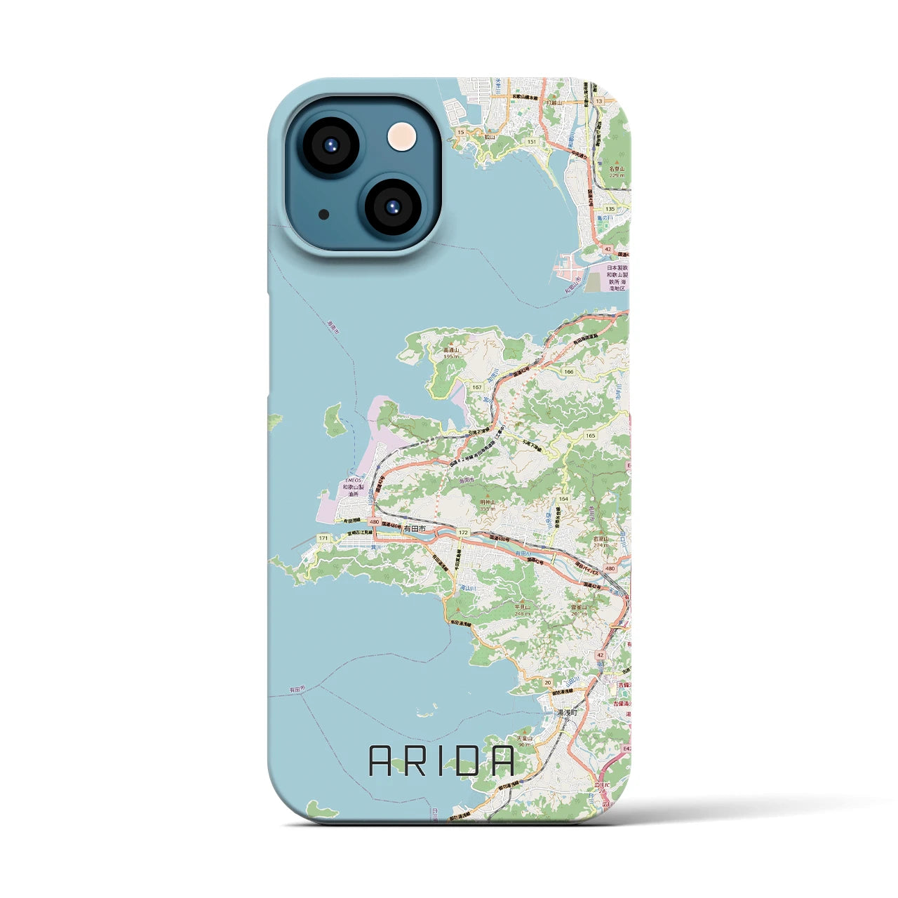 【有田（和歌山県）】地図柄iPhoneケース（バックカバータイプ）