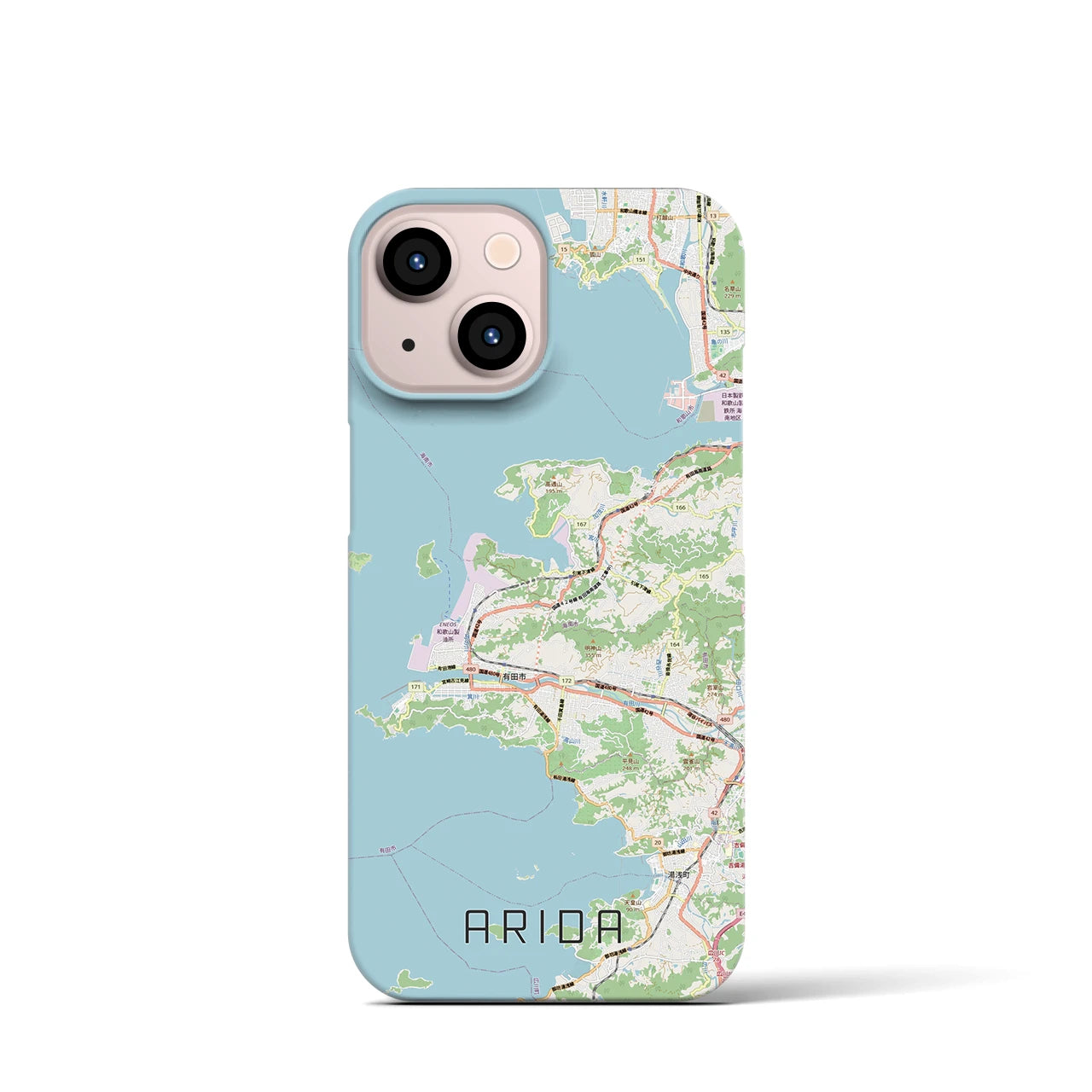 【有田（和歌山県）】地図柄iPhoneケース（バックカバータイプ）