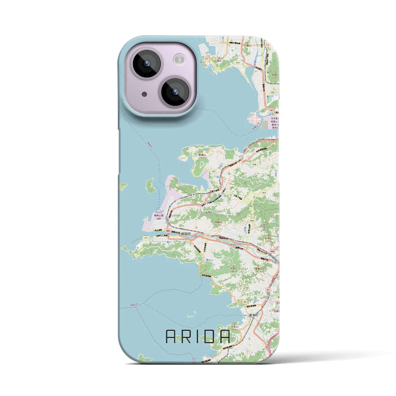 【有田（和歌山県）】地図柄iPhoneケース（バックカバータイプ）