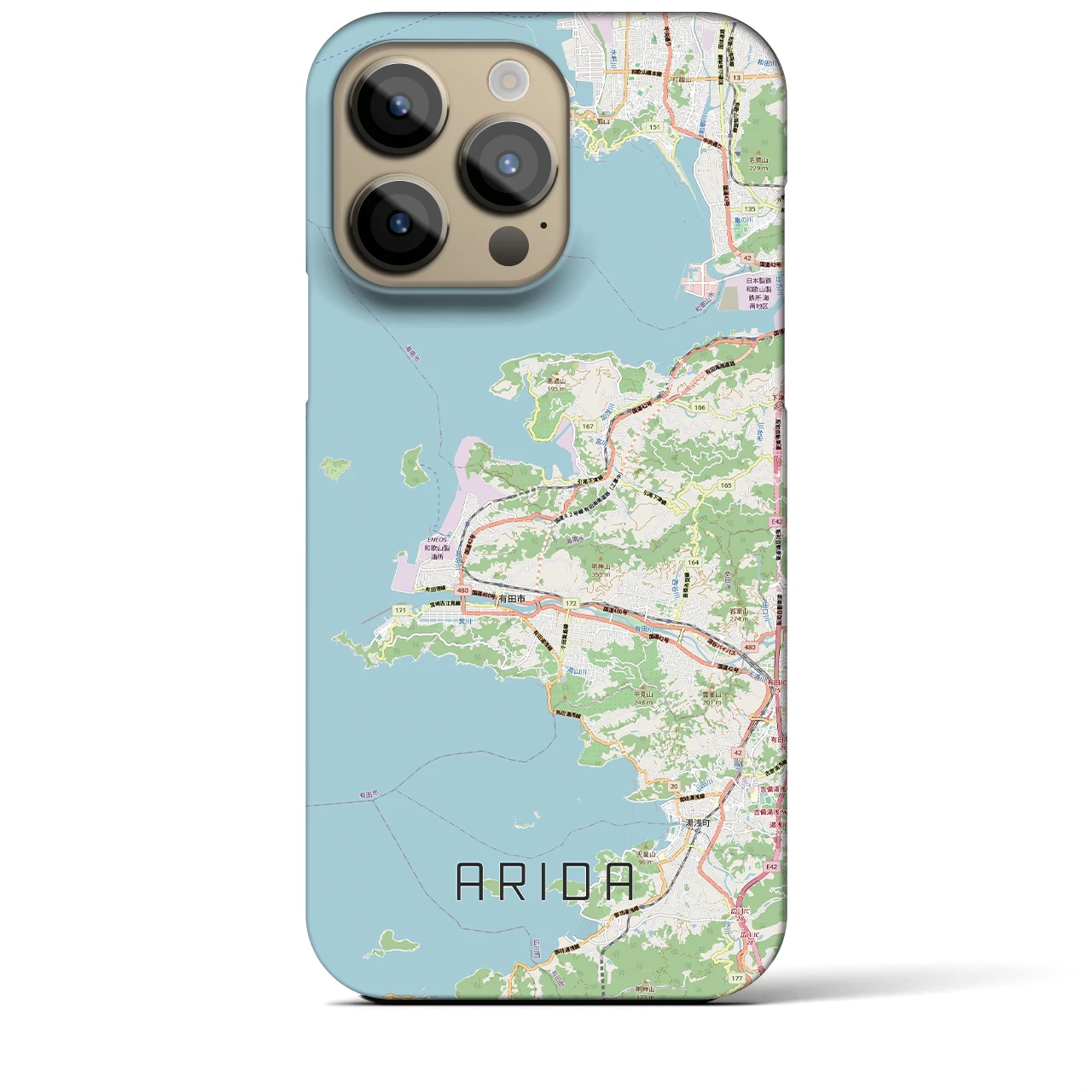 【有田（和歌山県）】地図柄iPhoneケース（バックカバータイプ）