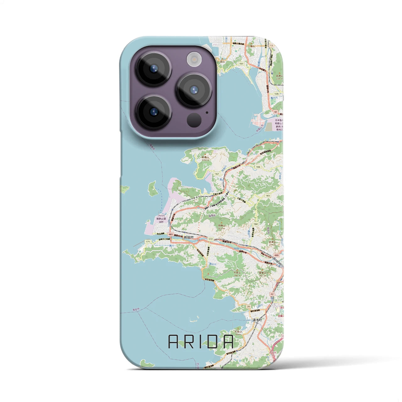【有田（和歌山県）】地図柄iPhoneケース（バックカバータイプ）