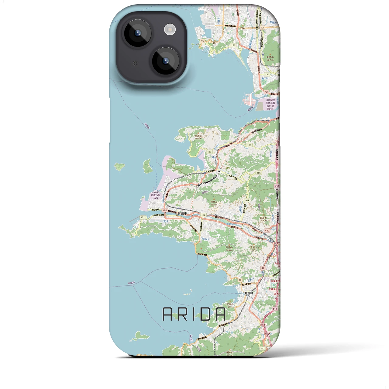 【有田（和歌山県）】地図柄iPhoneケース（バックカバータイプ）