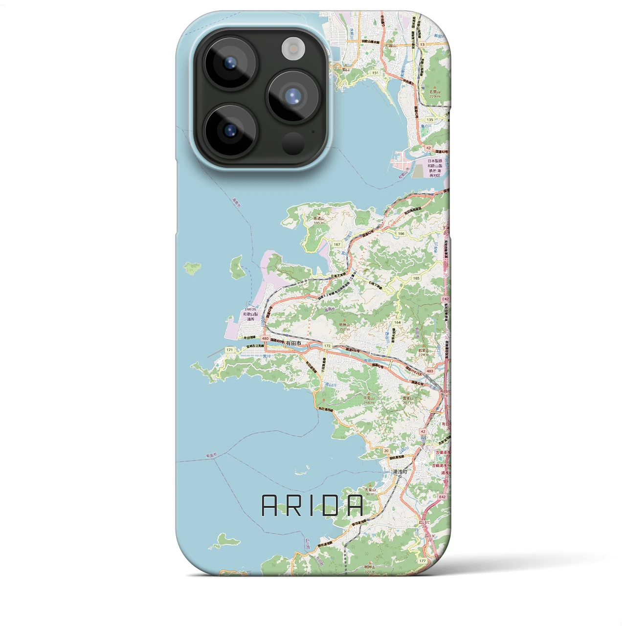 【有田（和歌山県）】地図柄iPhoneケース（バックカバータイプ）