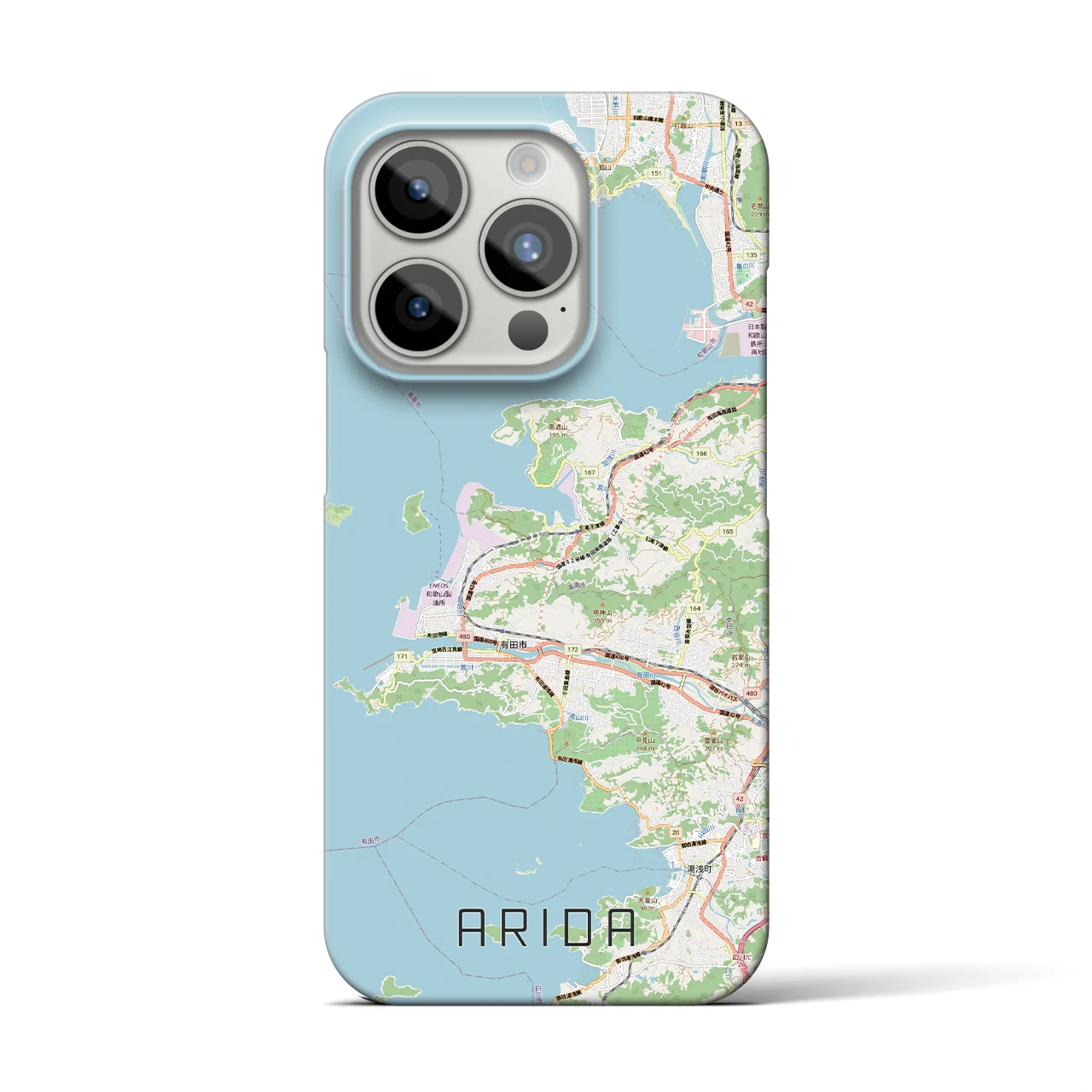 【有田（和歌山県）】地図柄iPhoneケース（バックカバータイプ）