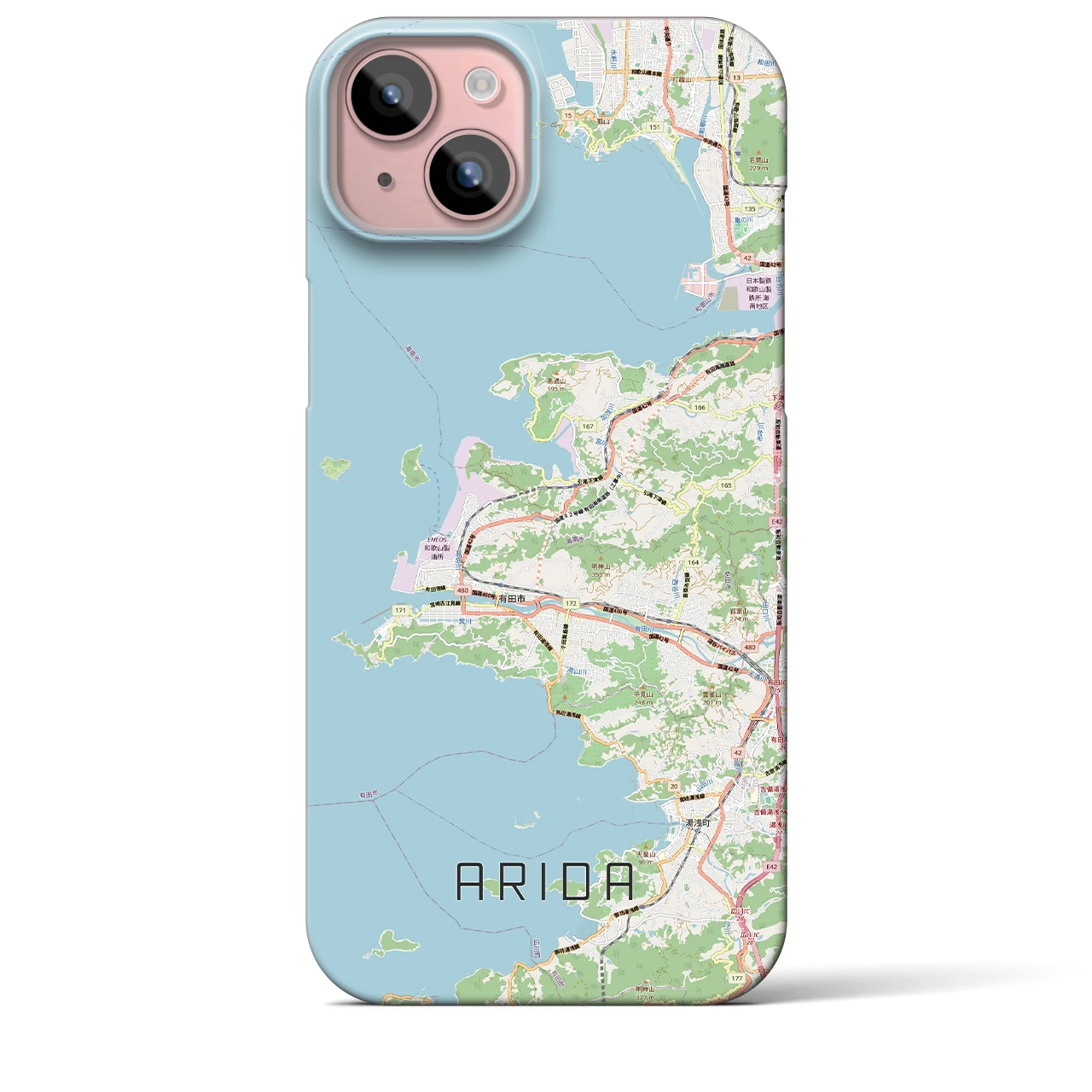 【有田（和歌山県）】地図柄iPhoneケース（バックカバータイプ）