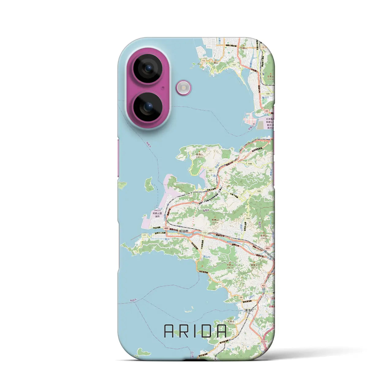 【有田（和歌山県）】地図柄iPhoneケース（バックカバータイプ）