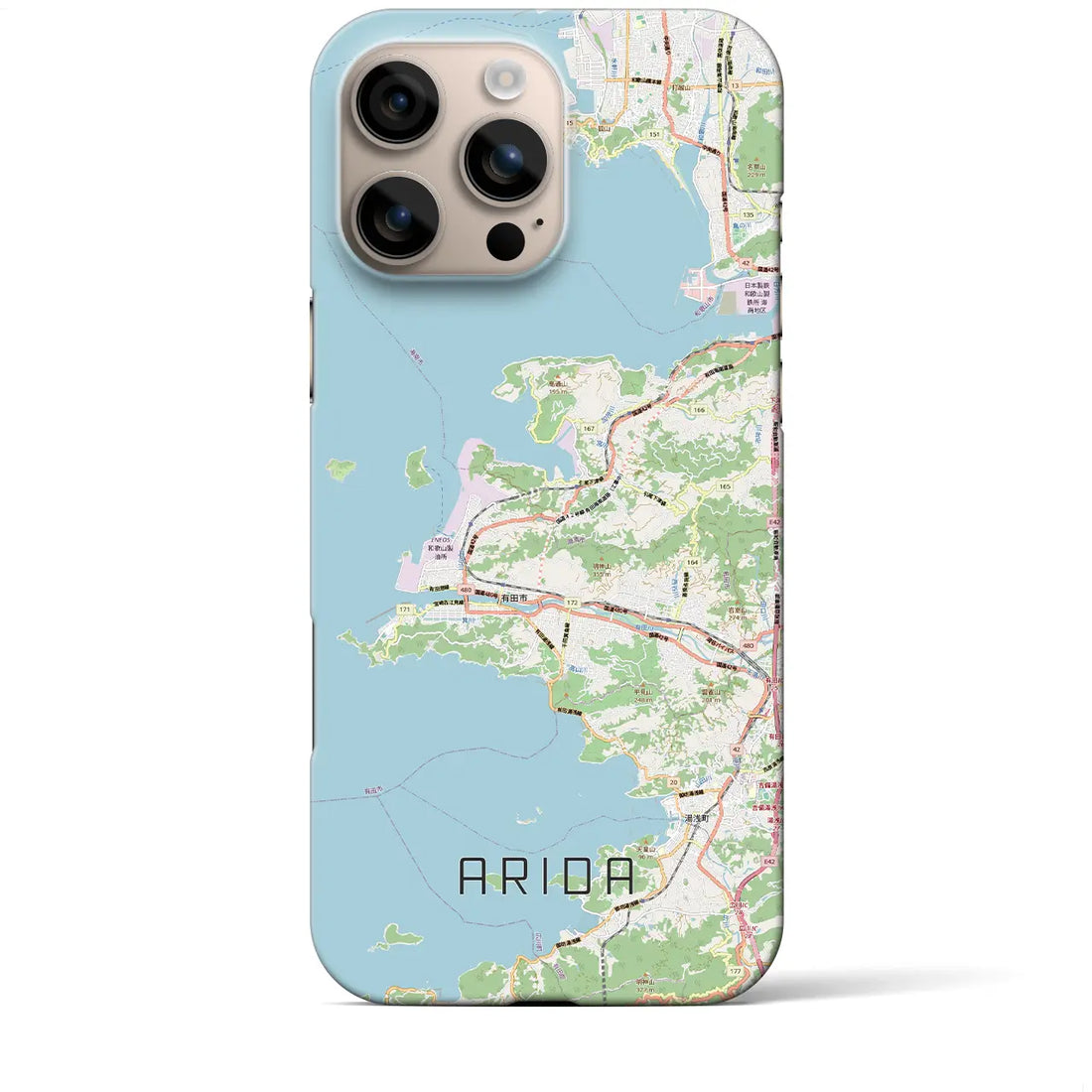 【有田（和歌山県）】地図柄iPhoneケース（バックカバータイプ）