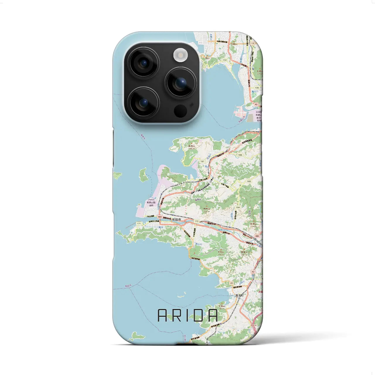 【有田（和歌山県）】地図柄iPhoneケース（バックカバータイプ）
