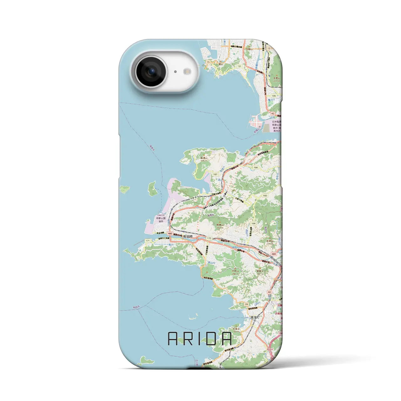 【有田（和歌山県）】地図柄iPhoneケース（バックカバータイプ）