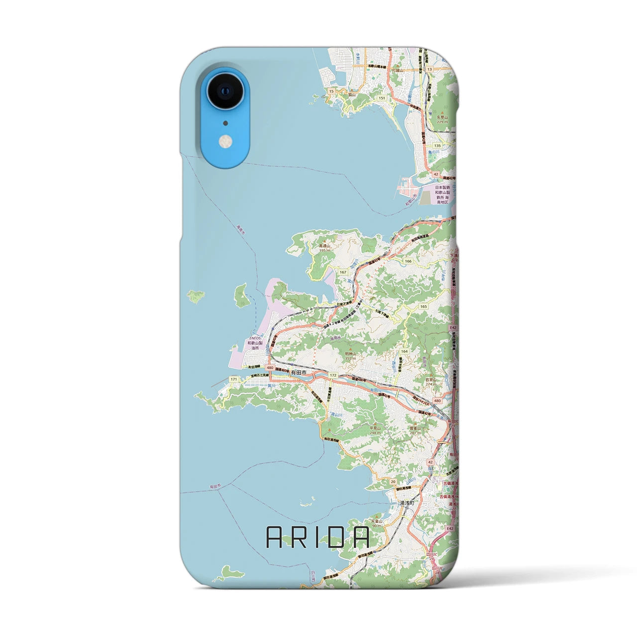 【有田（和歌山県）】地図柄iPhoneケース（バックカバータイプ）