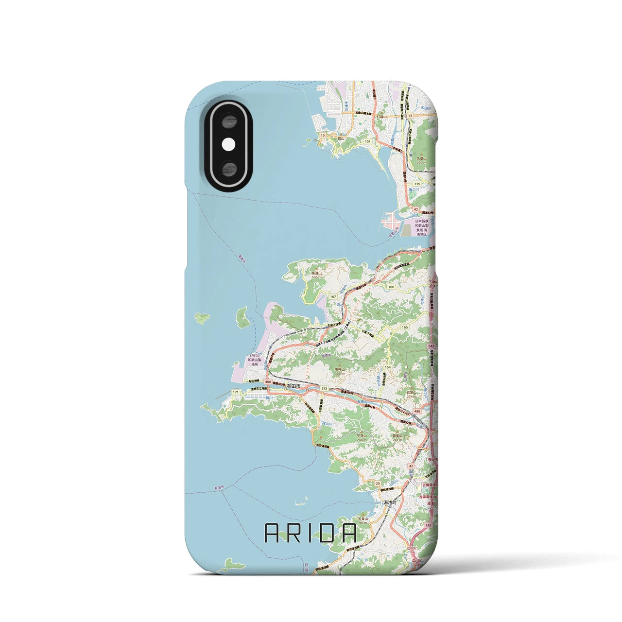 【有田（和歌山県）】地図柄iPhoneケース（バックカバータイプ）