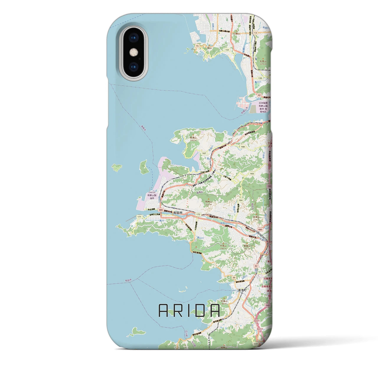 【有田（和歌山県）】地図柄iPhoneケース（バックカバータイプ）