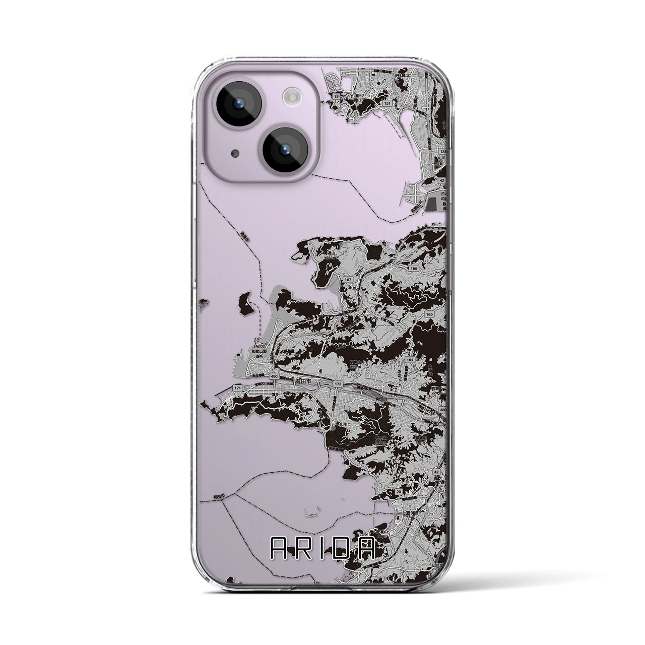 【有田（和歌山県）】地図柄iPhoneケース（クリアタイプ）