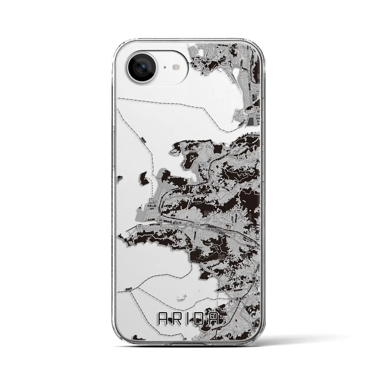 【有田（和歌山県）】地図柄iPhoneケース（クリアタイプ）