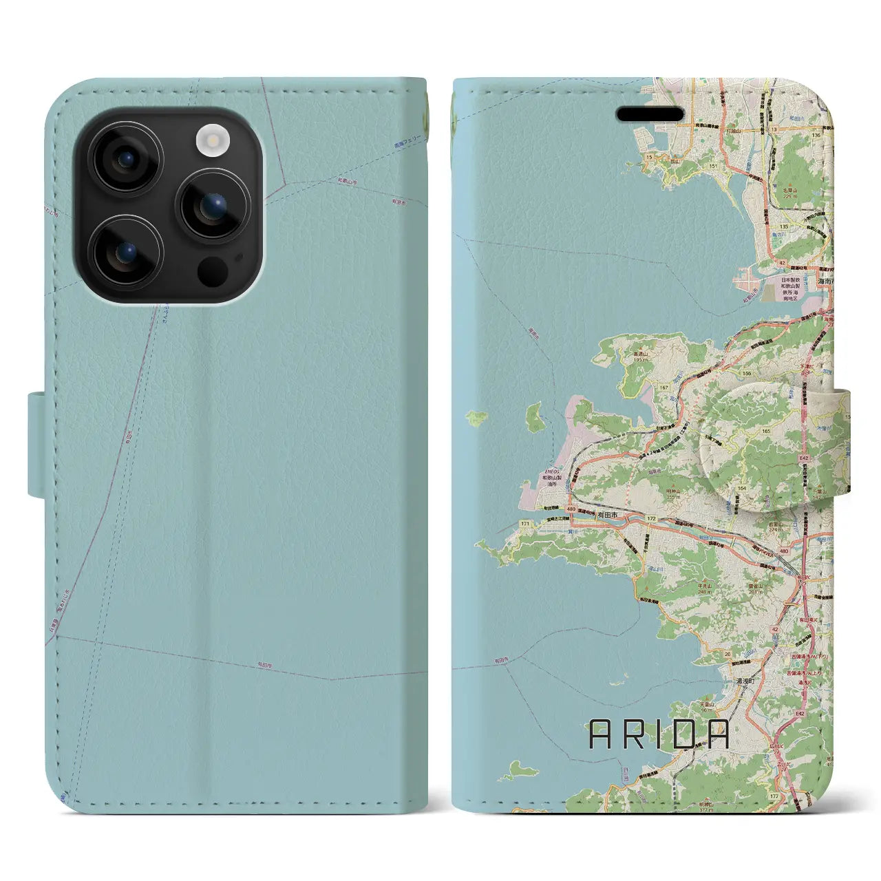 【有田（和歌山県）】地図柄iPhoneケース（手帳タイプ）