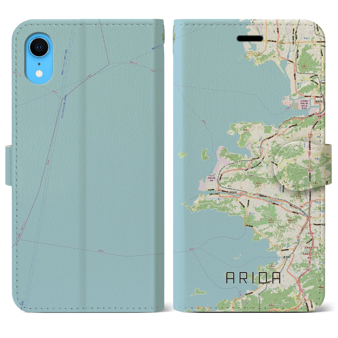 【有田（和歌山県）】地図柄iPhoneケース（手帳タイプ）