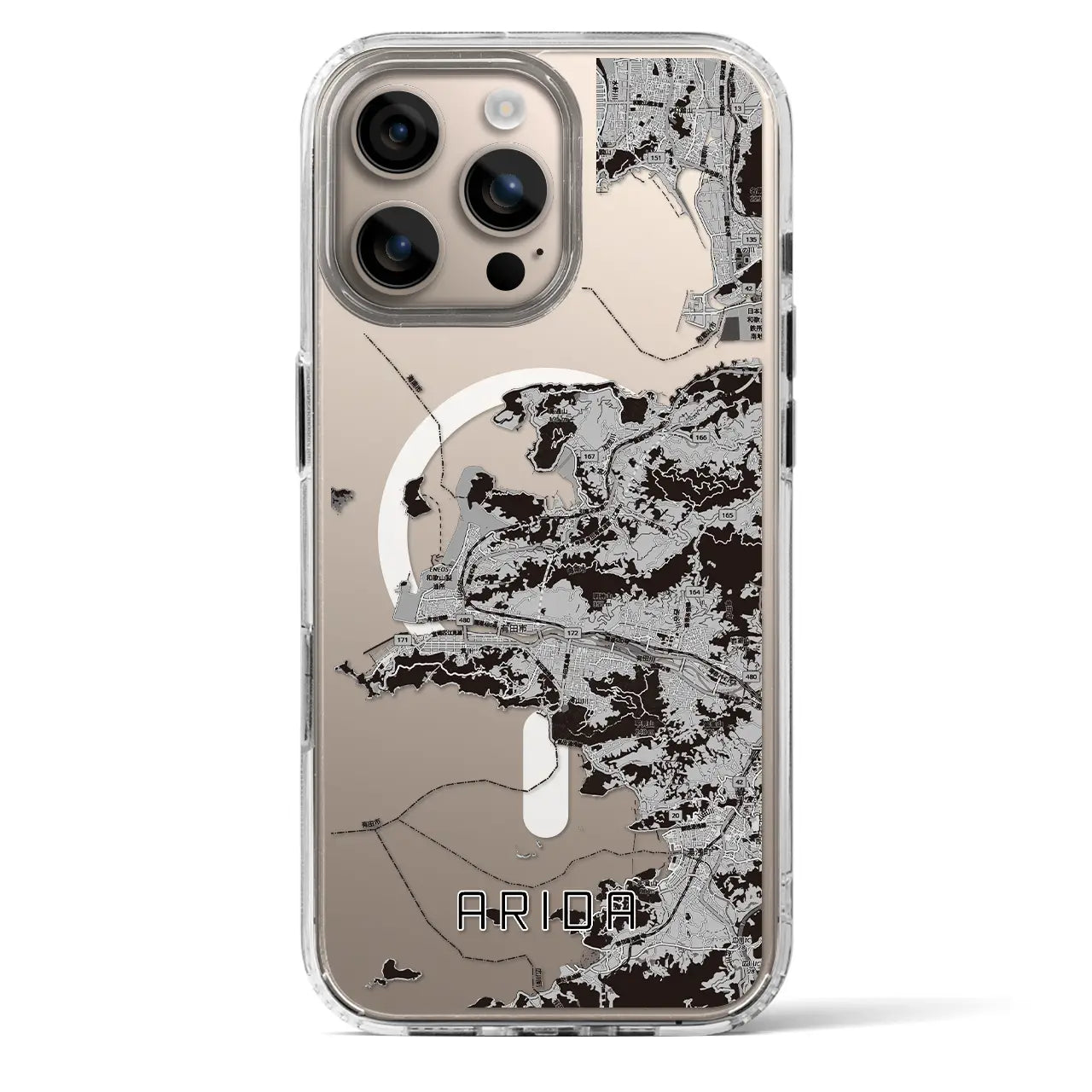 【有田（和歌山県）】地図柄iPhoneケース（MagSafeタイプ）