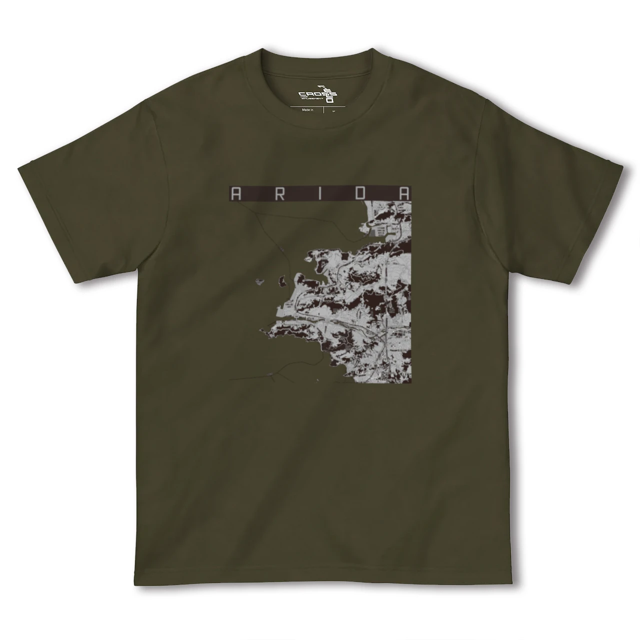 【有田（和歌山県）（和歌山県）】地図柄ヘビーウェイトTシャツ
