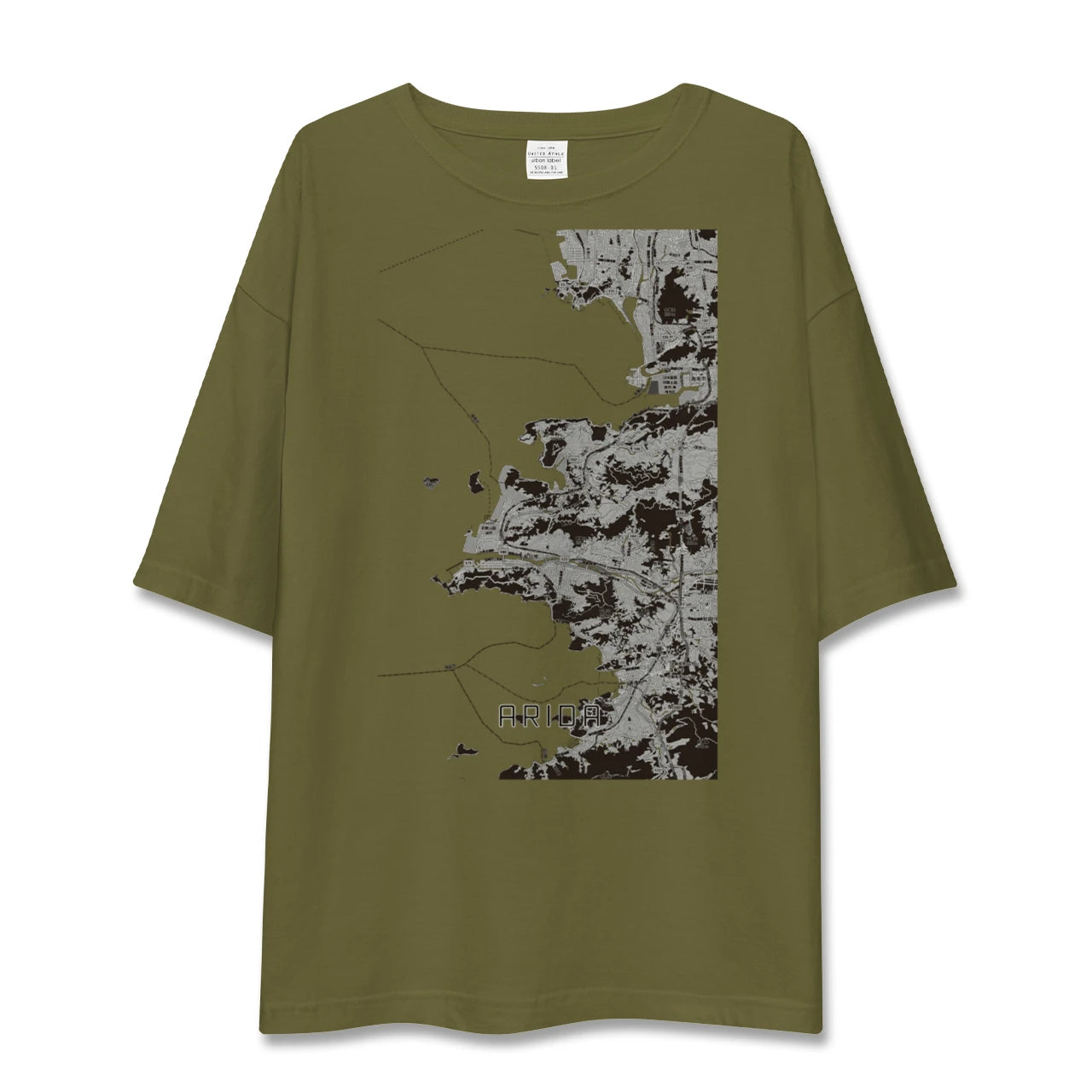 【有田（和歌山県）（和歌山県）】地図柄ビッグシルエットTシャツ