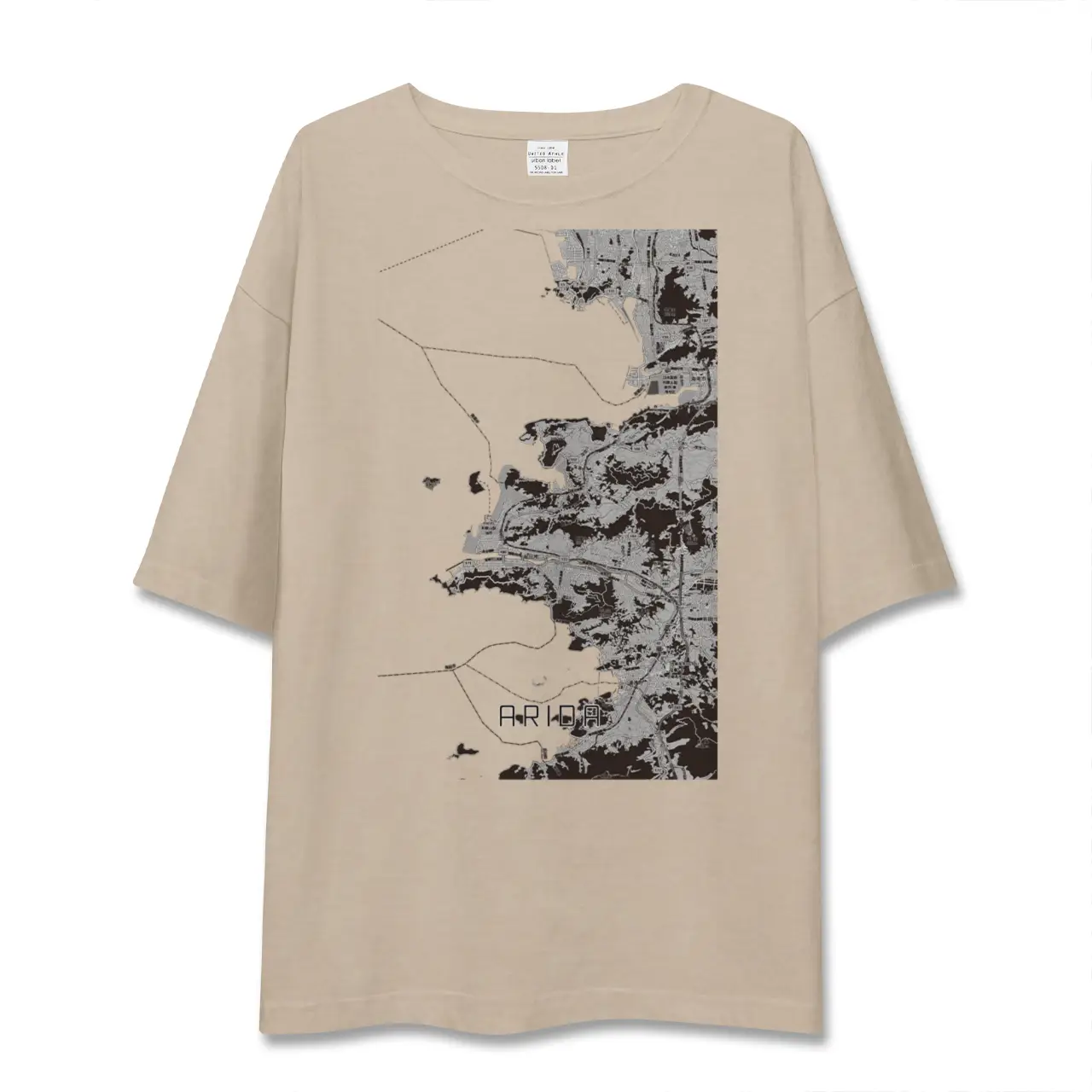 【有田（和歌山県）（和歌山県）】地図柄ビッグシルエットTシャツ