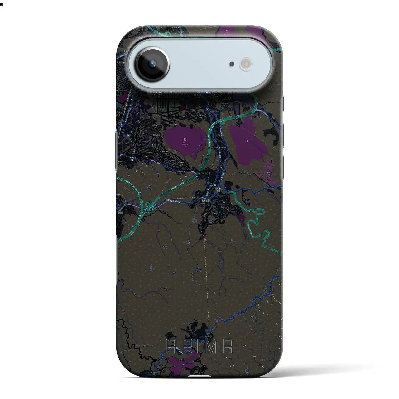 【有馬（兵庫県）】地図柄iPhoneケース（バックカバータイプ）