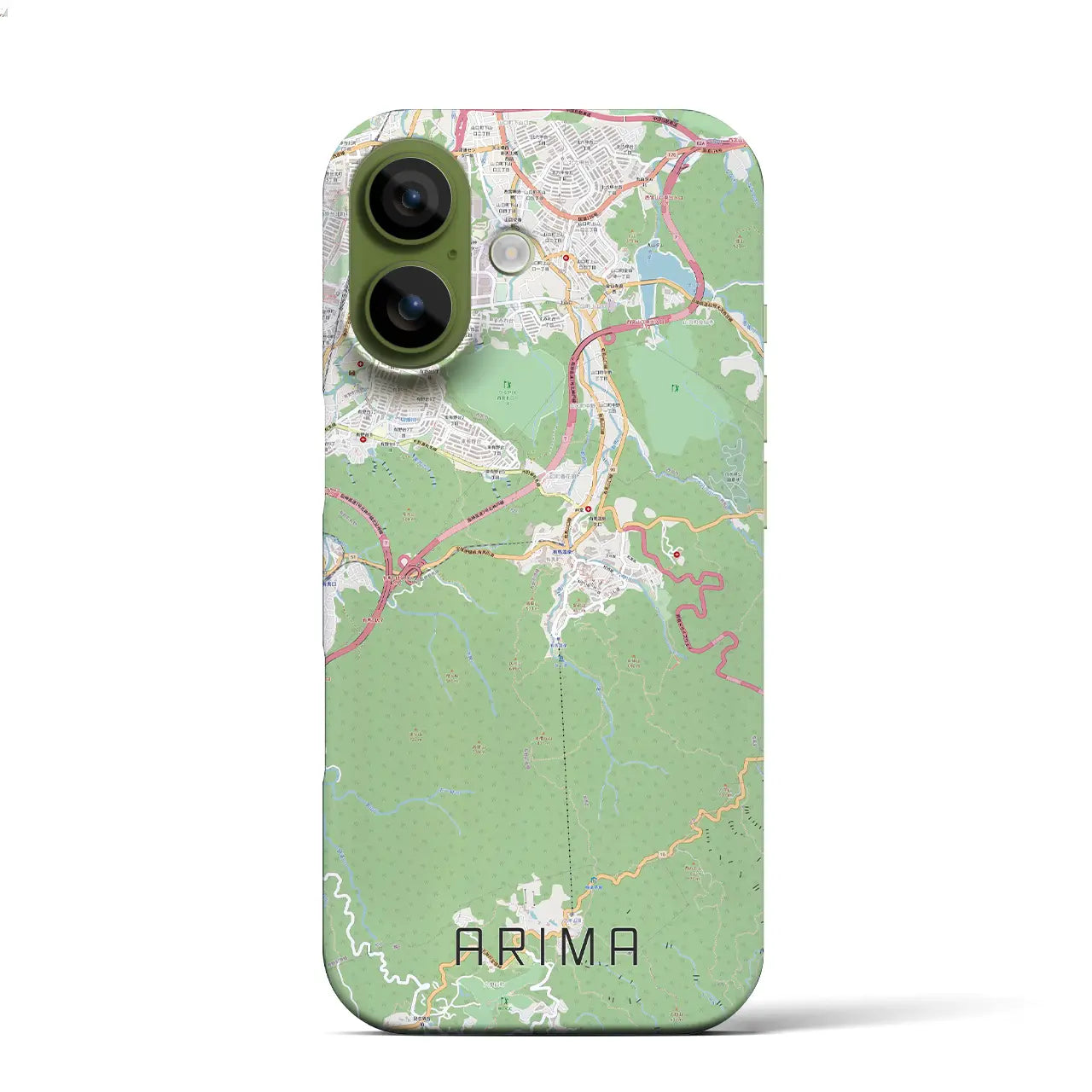 【有馬（兵庫県）】地図柄iPhoneケース（バックカバータイプ）