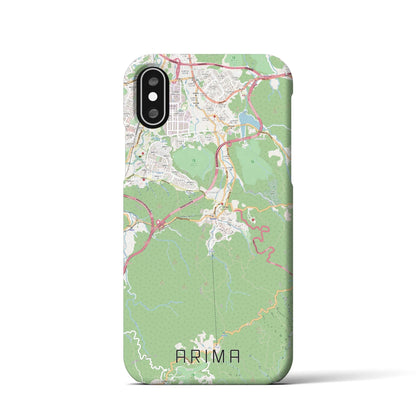 【有馬（兵庫県）】地図柄iPhoneケース（バックカバータイプ）