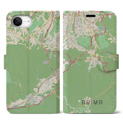 【有馬（兵庫県）】地図柄iPhoneケース（手帳タイプ）