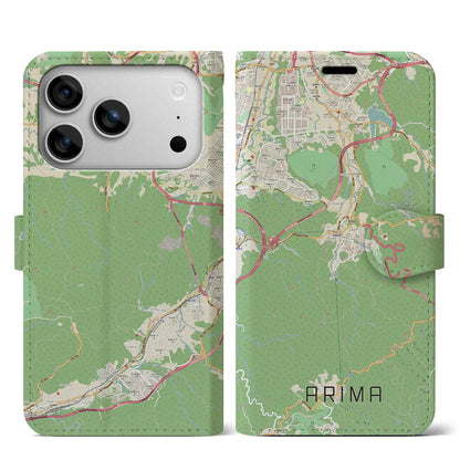 【有馬（兵庫県）】地図柄iPhoneケース（手帳タイプ）