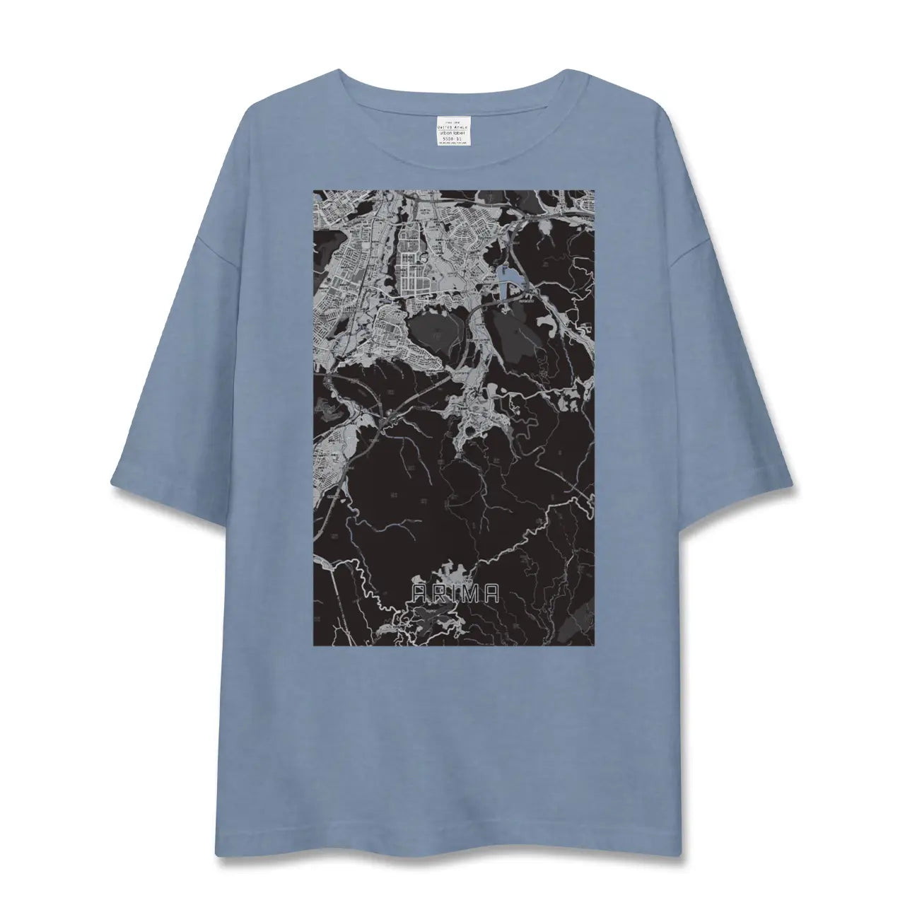 【有馬（兵庫県）】地図柄ビッグシルエットTシャツ