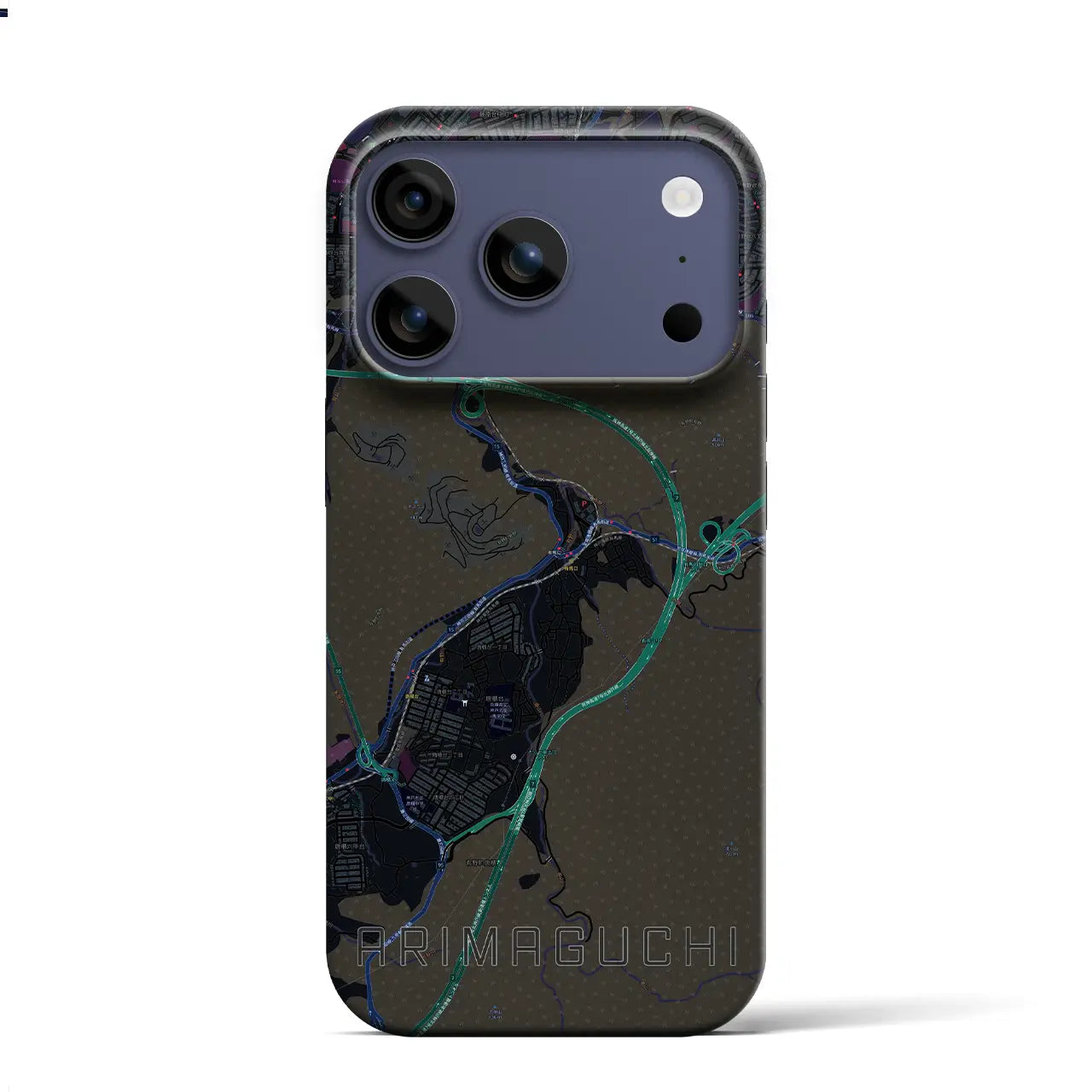 【有馬口（兵庫県）】地図柄iPhoneケース（バックカバータイプ）