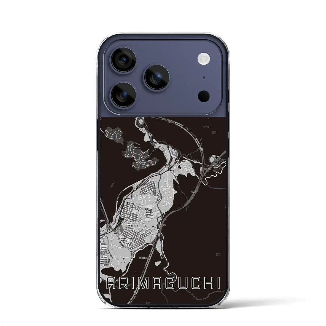 【有馬口（兵庫県）】地図柄iPhoneケース（クリアタイプ）