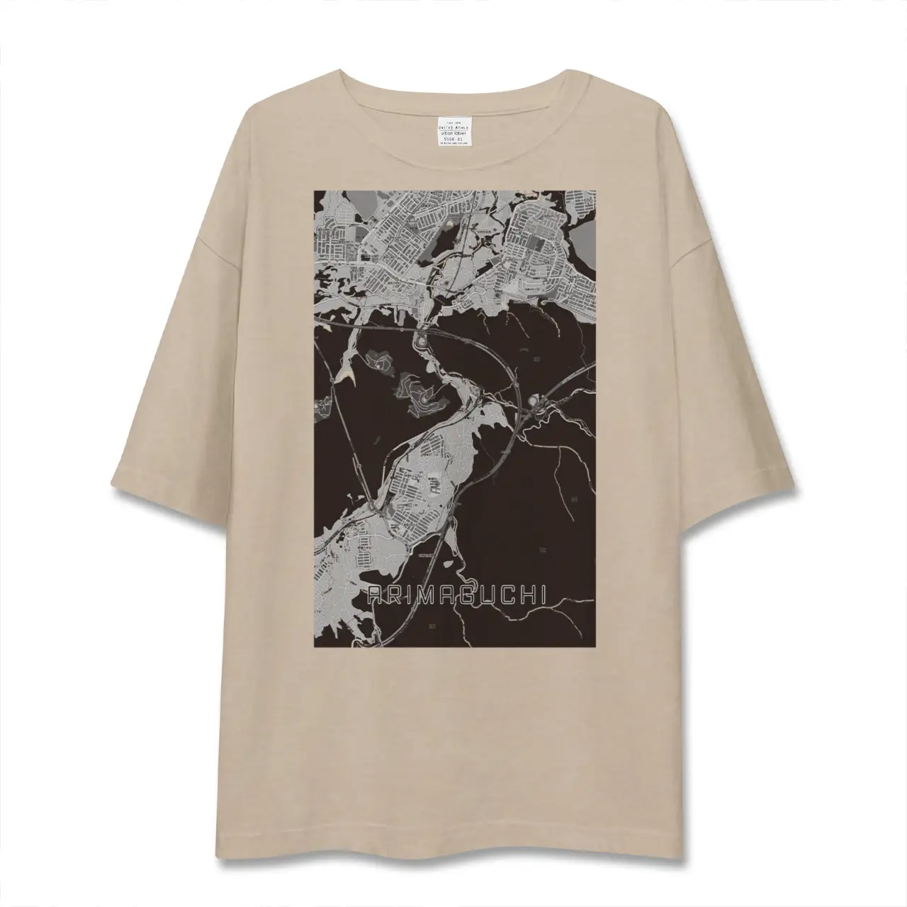 【有馬口（兵庫県）】地図柄ビッグシルエットTシャツ