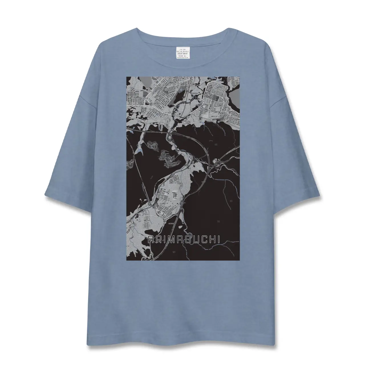 【有馬口（兵庫県）】地図柄ビッグシルエットTシャツ