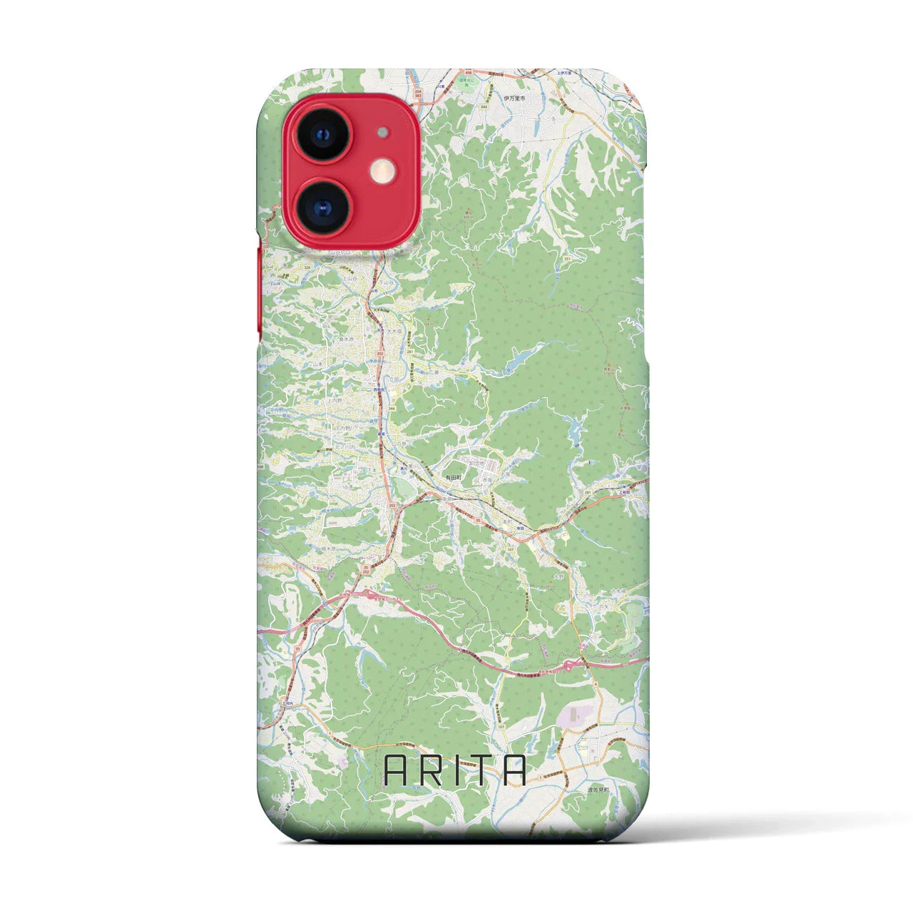 【有田（佐賀県）】地図柄iPhoneケース（バックカバータイプ）