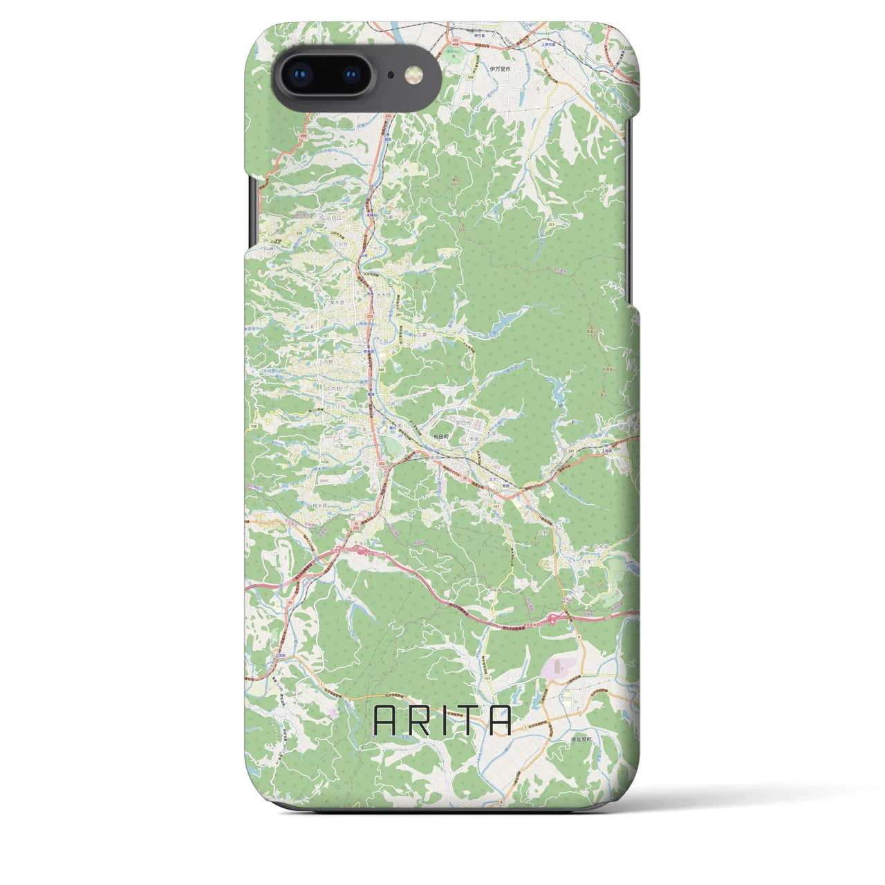 【有田（佐賀県）】地図柄iPhoneケース（バックカバータイプ）