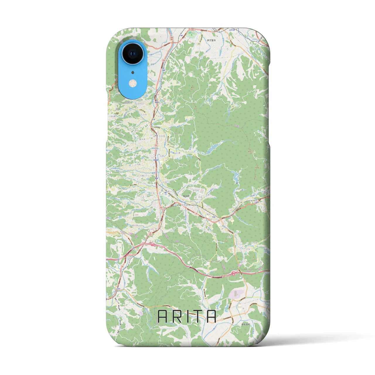 【有田（佐賀県）】地図柄iPhoneケース（バックカバータイプ）