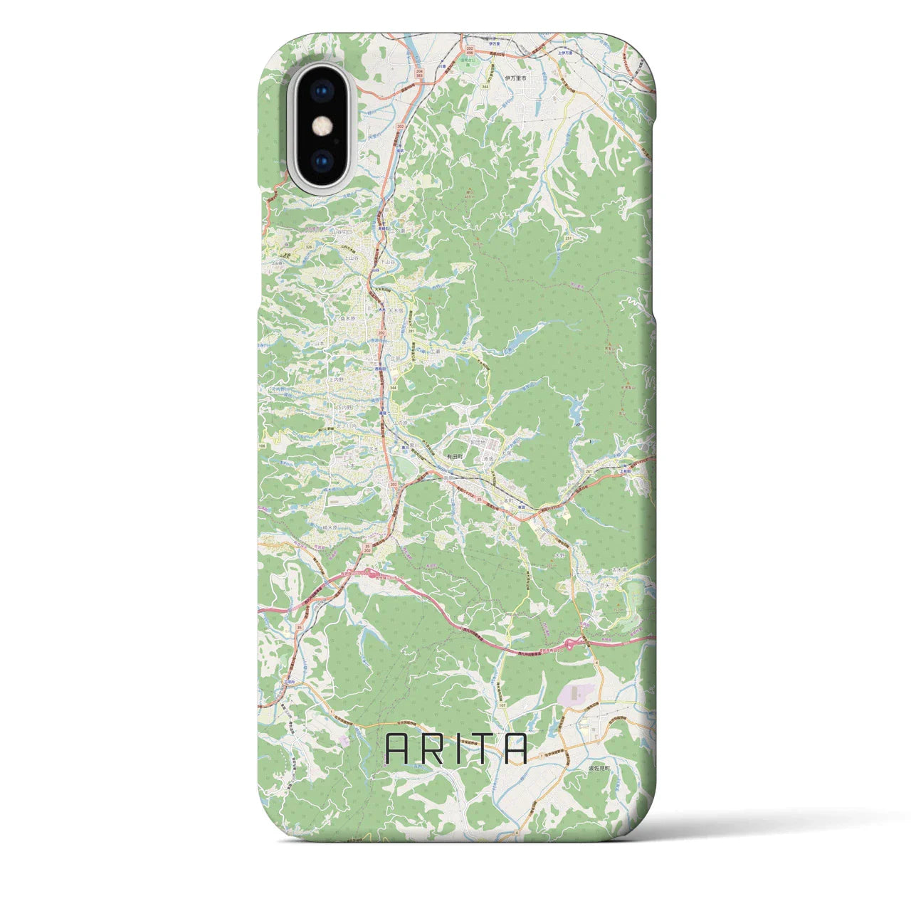 【有田（佐賀県）】地図柄iPhoneケース（バックカバータイプ）