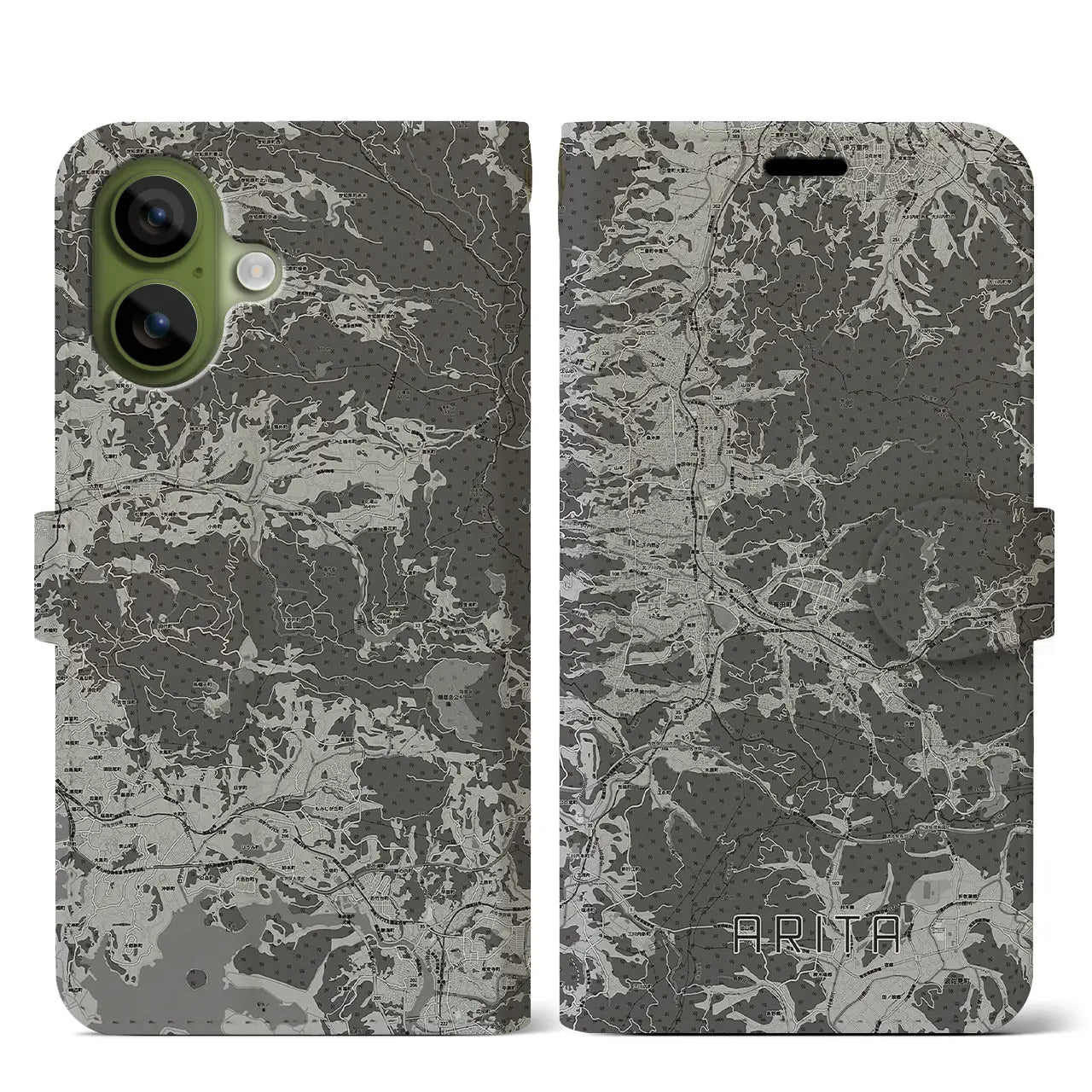 【有田（佐賀県）】地図柄iPhoneケース（手帳タイプ）