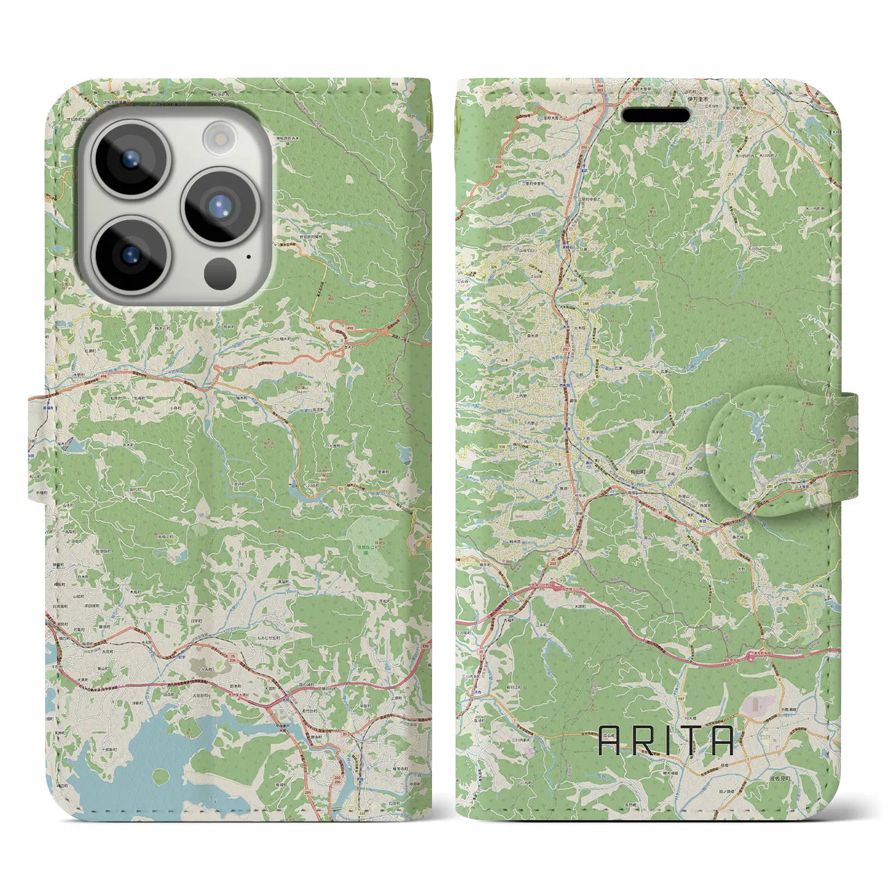 【有田（佐賀県）】地図柄iPhoneケース（手帳タイプ）