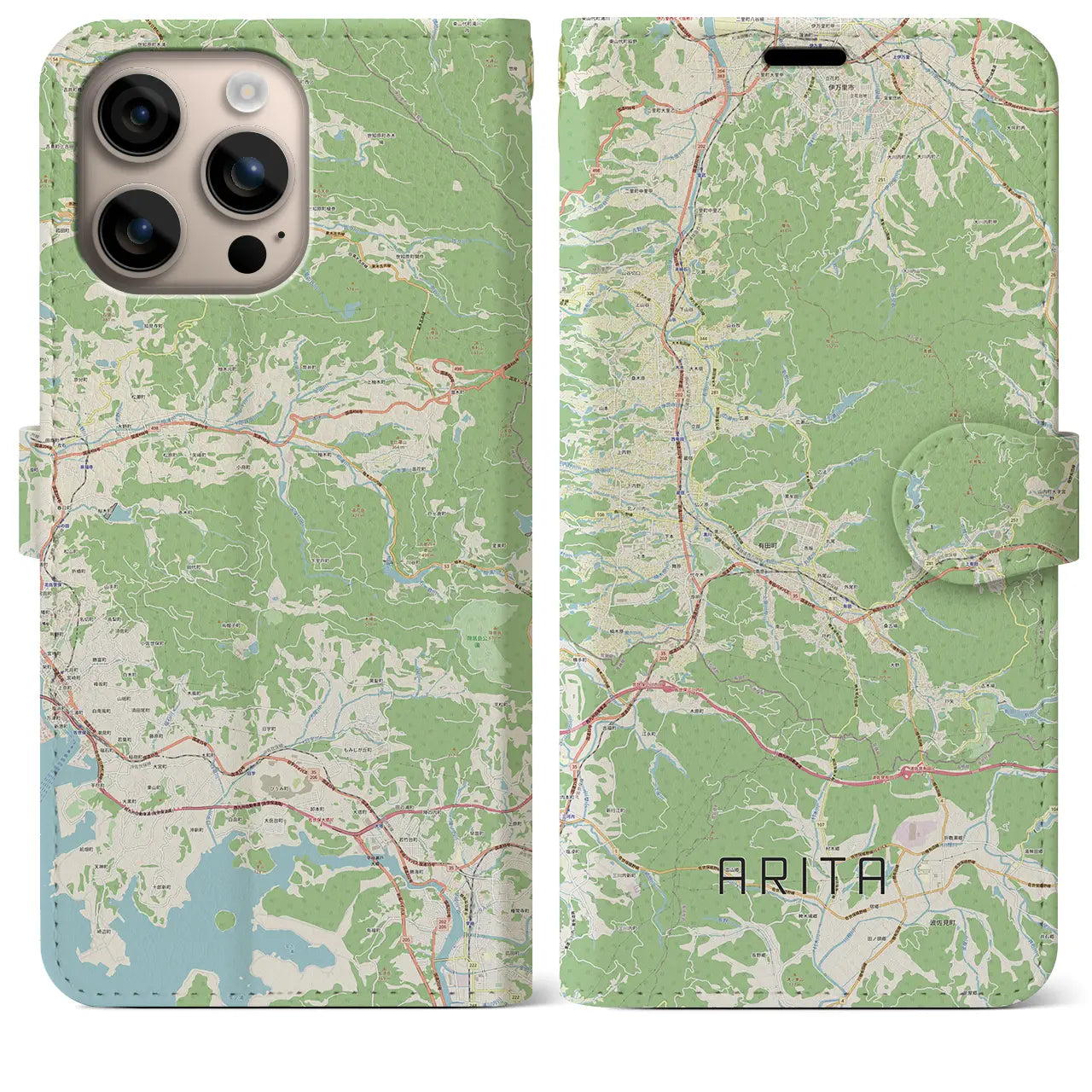 【有田（佐賀県）】地図柄iPhoneケース（手帳タイプ）