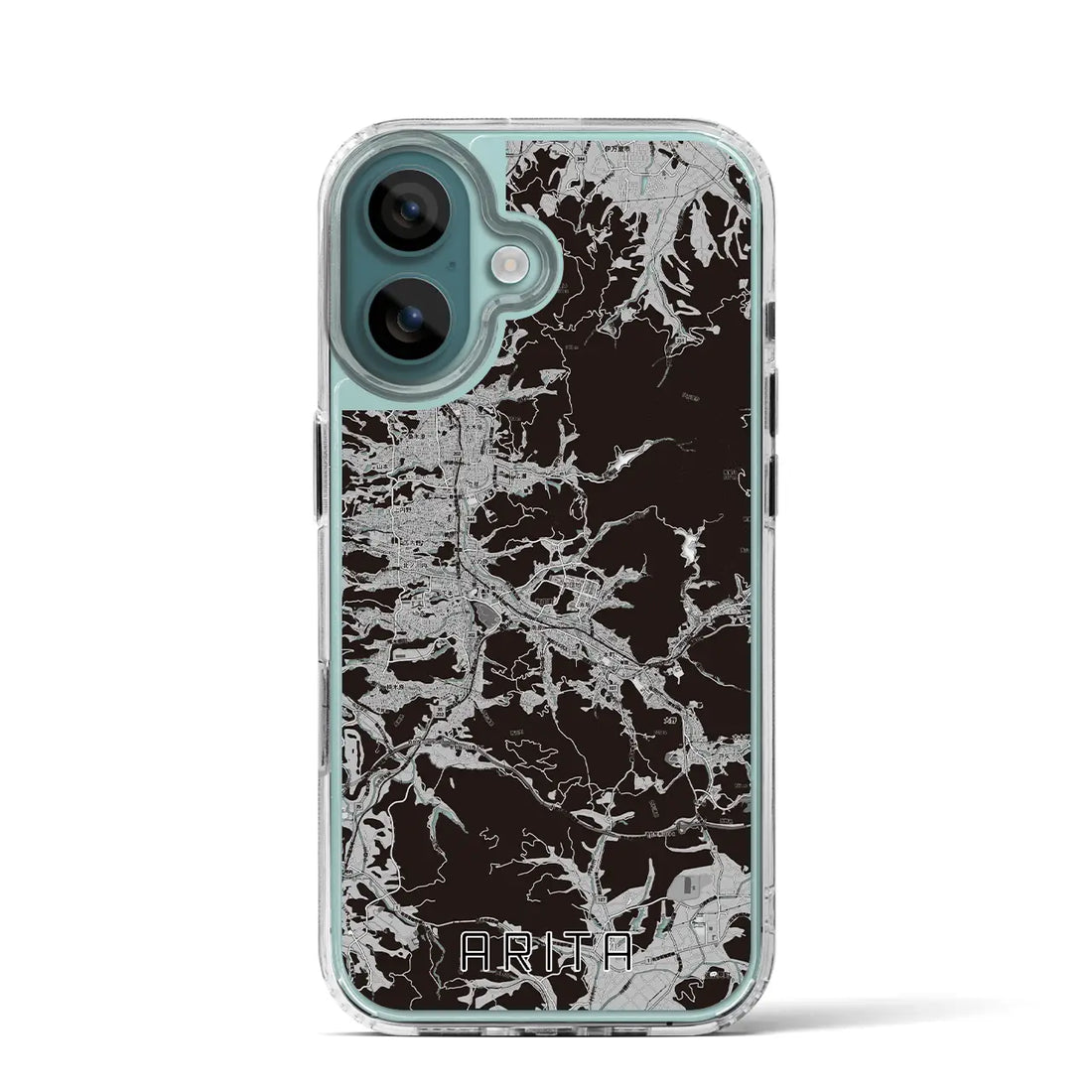 【有田（佐賀県）】地図柄iPhoneケース（MagSafeタイプ）モノトーン・iPhone 16 Pro 用