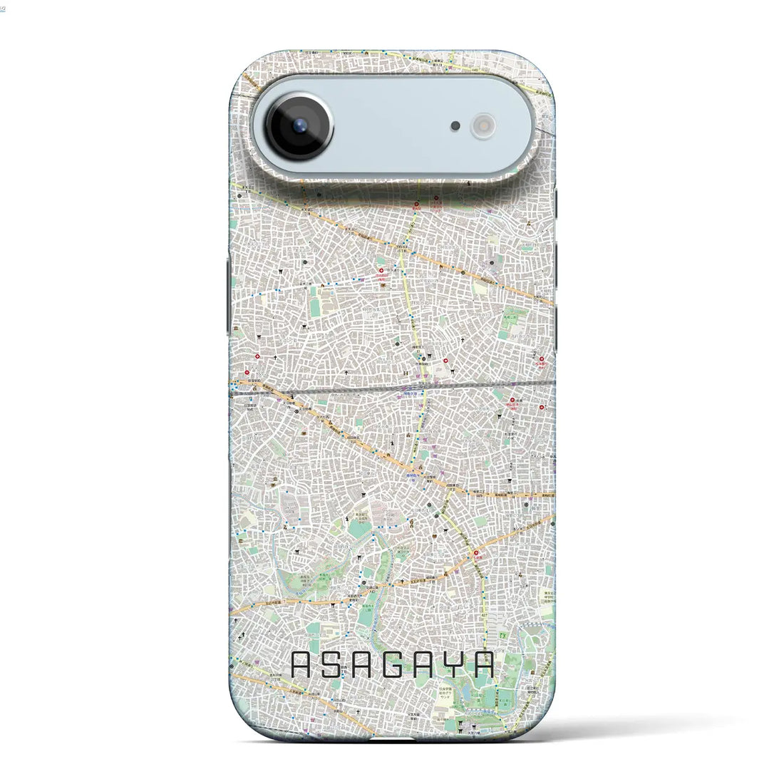 【阿佐ケ谷2（東京都）】地図柄iPhoneケース（バックカバータイプ）ブラック・iPhone 17 Pro Max 用