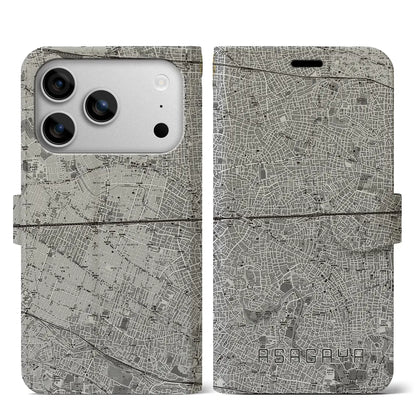 【阿佐ケ谷2（東京都）】地図柄iPhoneケース（手帳タイプ）