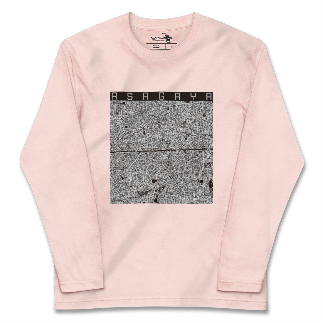 【阿佐ケ谷2（東京都）】地図柄ロングスリーブTシャツ