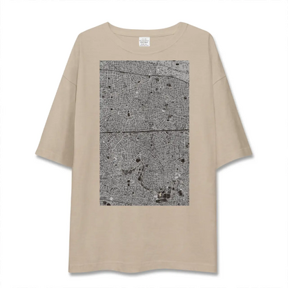 【阿佐ケ谷2（東京都）】地図柄ビッグシルエットTシャツ
