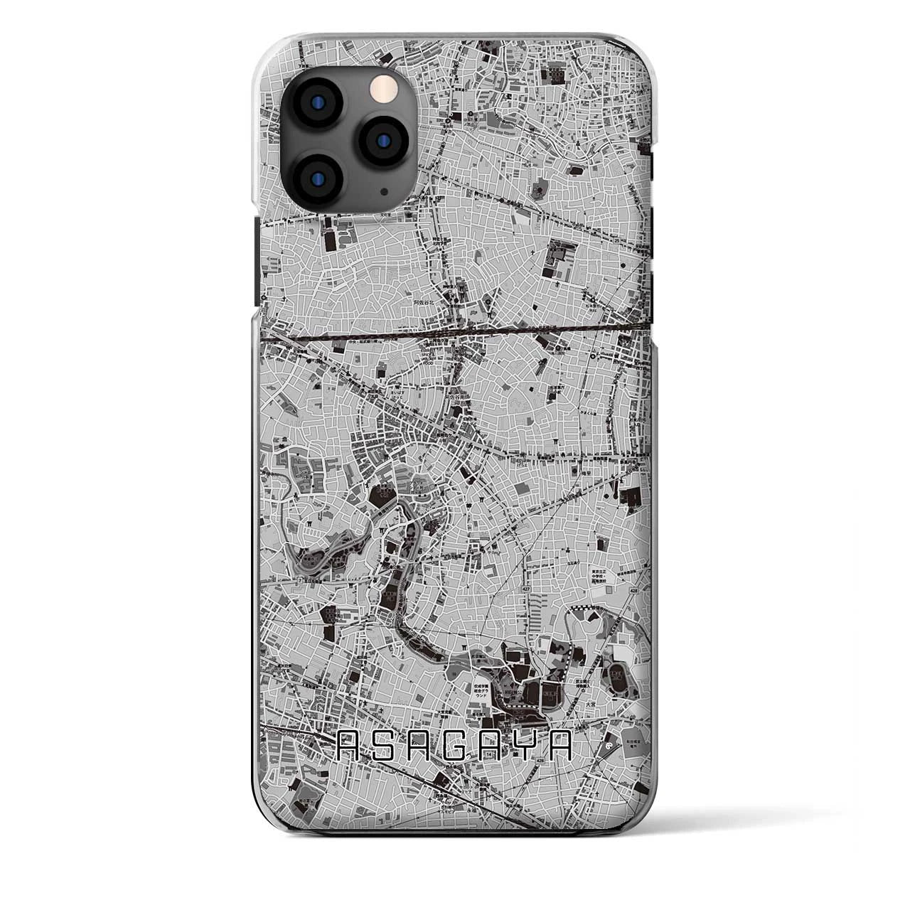 【阿佐ケ谷（東京都）】地図柄iPhoneケース（クリアタイプ）